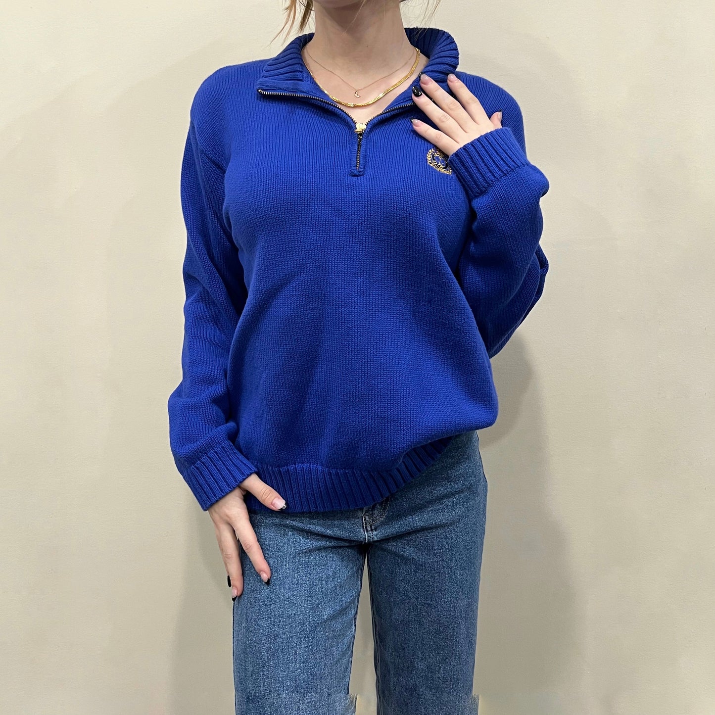 Vintage Ralph Lauren Blue Quarter Zip Pullover